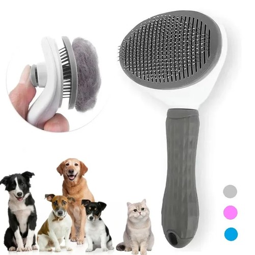 Self cleaning pet slicker - cleaning,