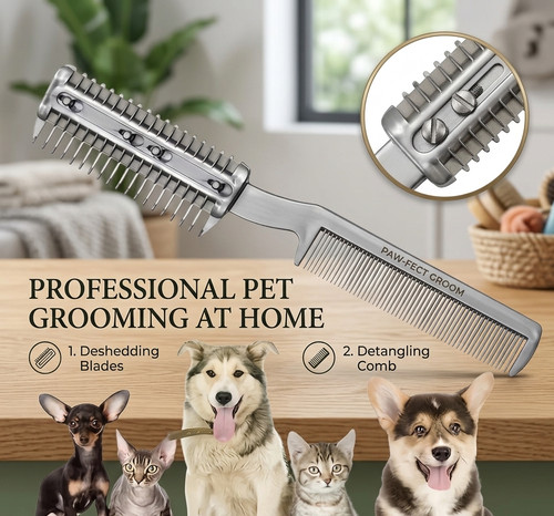 Pet grooming razor - 2, comb