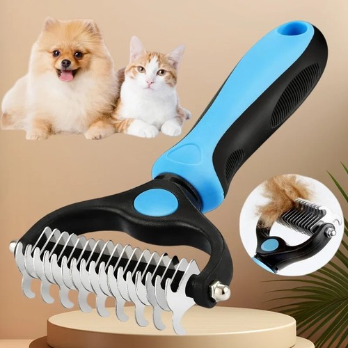 Pet deshedding brush dog cat - deshedding,
